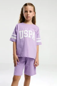 US Polo Assn. BASE. Polo Assn. GIRLS BERMUDA SUIT 100% Cotton / 100% Cotton