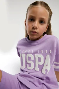 US Polo Assn. BASE. Polo Assn. GIRLS BERMUDA SUIT 100% Cotton / 100% Cotton - Image 2