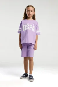 US Polo Assn. BASE. Polo Assn. GIRLS BERMUDA SUIT 100% Cotton / 100% Cotton - Image 3