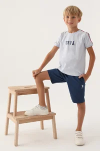 US Polo Assn. BASE. Polo Assn. Boy's USPA Detail, Top and Bottom Set - Image 3
