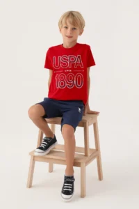 US Polo Assn. Boys', USPA 1890 ,T-Shirt Shorts Set - Image 3