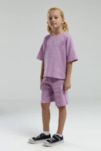 US Polo Assn. BASE. Polo Assn. Girls, Licensed, T-shirt Shorts, Top and Bottom Set - Image 2