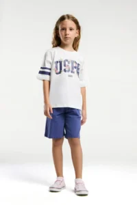 US Polo Assn. BASE. Polo Assn Kids 100% Cotton / 100% Cotton GIRL BERMUDA SUIT
