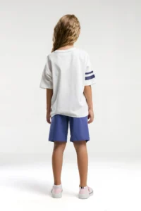 US Polo Assn. BASE. Polo Assn Kids 100% Cotton / 100% Cotton GIRL BERMUDA SUIT - Image 4
