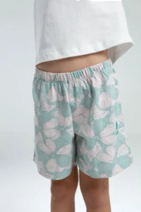 US Polo Assn. USPA Licensed 4-14 Years 100% Cotton Fabric Digital Printing Crew Neck Girls' Bottom-Top Shorts Set - Image 4