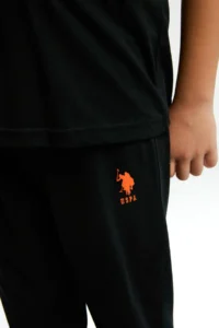 US Polo Assn. USPA Licensed 4-14 Years 100% Cotton Fabric Digital Printing Bicycle Collar Boy's Bottom-Top Set - Image 4