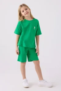 US Polo Assn. Girls' Green Bermuda Set - Image 3