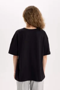 DeFacto Oversize Fit Short Sleeve Basic 100% Cotton T-Shirt - Image 5