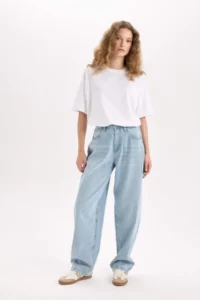 DeFacto Oversize Fit Short Sleeve Basic 100% Cotton T-Shirt - Image 2