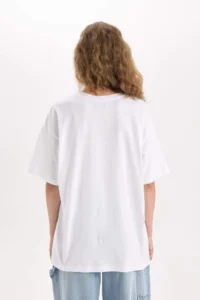 DeFacto Oversize Fit Short Sleeve Basic 100% Cotton T-Shirt - Image 5