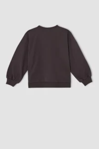 DeFacto Girl's Looney Tunes Crew Neck Soft Fuzzy Sweatshirt - Image 5