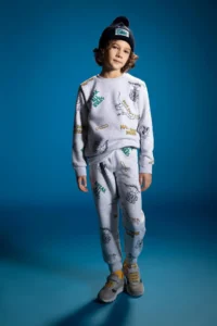 DeFacto Boys' Crew Neck Patterned Sweatshirt - Image 2