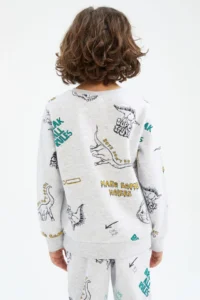 DeFacto Boys' Crew Neck Patterned Sweatshirt - Image 8
