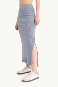 Hiccup Normal Waist Beli Elastic Basic Midi Skirt - Image 2
