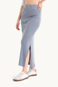 Hiccup Normal Waist Beli Elastic Basic Midi Skirt - Image 3