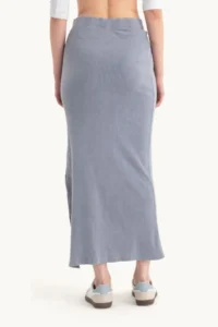 Hiccup Normal Waist Beli Elastic Basic Midi Skirt - Image 4