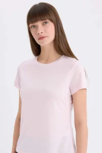 DeFacto Regular Fit Crew Neck Basic Plain Short Sleeve T-Shirt