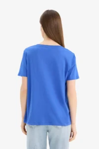 DeFacto 100% Cotton Regular Fit V-Neck Basic Plain Short Sleeve T-Shirt - Image 7