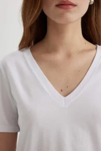 DeFacto 100% Cotton Regular Fit V-Neck Basic Plain Short Sleeve T-Shirt - Image 6