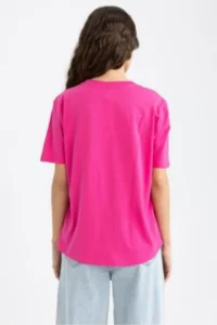 DeFacto Regular Fit Crew Neck Short Sleeve 100% Cotton T-Shirt W9584az23sm - Image 5