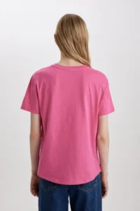 DeFacto Regular Fit Crew Neck Combed Cotton Basic Plain Short Sleeve T-Shirt W9584az24sm - Image 6