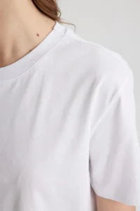 DeFacto Regular Fit Crew Neck Combed Cotton Basic Short Sleeve T-Shirt W9584az24sm - Image 5