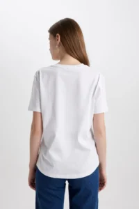 DeFacto Regular Fit Crew Neck Combed Cotton Basic Short Sleeve T-Shirt W9584az24sm - Image 6