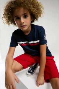 US Polo Assn. U.s. Polo Shirt Assn Boys' White Bermuda Set - Image 3