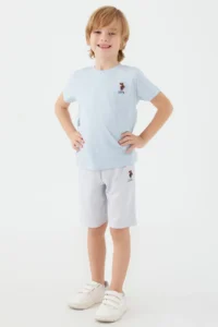 US Polo Assn. U.s. Polo Shirt Assn Boys' Blue Bermuda Set - Image 2