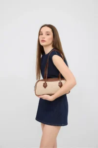 Shule Bags Boheme Wicker Baget Bag Cream - Image 2