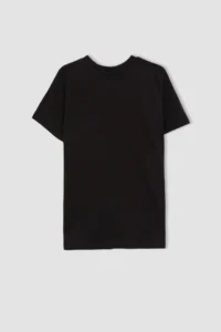 DeFacto Boy's Regular Fit Printed Short Sleeve Cotton Combed T-Shirt - Image 4