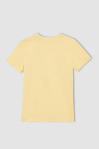 DeFacto Boy's Regular Fit Printed Short Sleeve Cotton Combed T-Shirt - Image 4