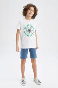 DeFacto Boys' Crew Neck Short Sleeve T-Shirt - Image 2