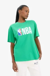 DeFactoFit NBA Wordmark Oversize Wide Fit Crew Neck Short Sleeve T-Shirt - Image 4