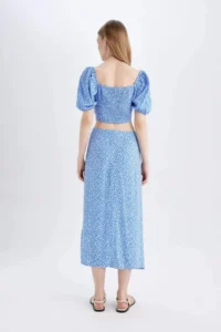 DeFacto A-Line Patterned Slit Moroccan Midi Skirt - Image 6
