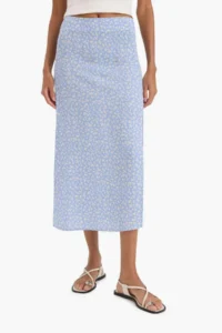 DeFacto A Cut Floral Normal Waist Midi Skirt - Image 3