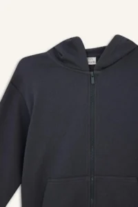 DeFacto Hooded Basic Plain School Zipper Sweatshirt Boy - Image 8
