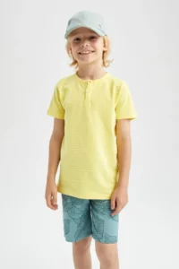 DeFacto Boy's Regular Fit Crew Neck Short Sleeve T-Shirt - Image 3