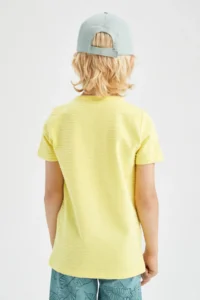 DeFacto Boy's Regular Fit Crew Neck Short Sleeve T-Shirt - Image 7