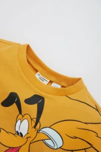 DeFacto Baby Boy Disney Mickey & Minnie Crew Neck Combed Cotton Short Sleeve T-Shirt - Image 4