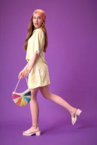 DeFacto Cool A-Cut Patterned Slit Mini Skirt X8830az22sm - Image 2