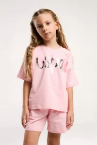 US Polo Assn. U.s. Polo Shirt Assn Girls' Cream Shorts Set