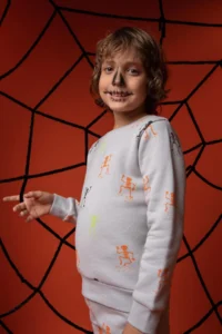 DeFacto Boy's Halloween Themed Crew Neck Sweatshirt - Image 3