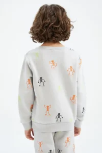 DeFacto Boy's Halloween Themed Crew Neck Sweatshirt - Image 8