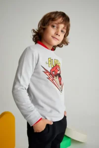DeFacto Boys' The Flash Crew Neck Sweatshirt - Image 2