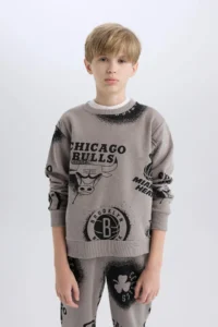 DeFacto Boy's Nba Current Teams Crew Neck Sweatshirt Y4130a622au - Image 4