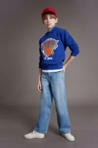 DeFacto Boy's Nba New York Knicks Hooded Sweatshirt - Image 2