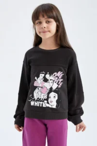 DeFacto Girl Disney Princess Crew Neck Sweatshirt Y4745a622au - Image 3