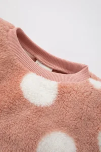 DeFacto Baby Girl Crew Neck Floral Welsoft Plush Sweatshirt - Image 2