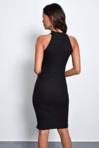 Cool & Sexy Women Black Camisole Sleeveless Dress - Image 3